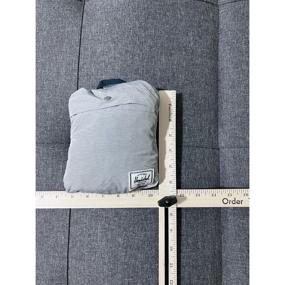 Herschel Jacket Men Medium‎ Gray Voyage Anorack Windbreaker Compact - Picture 12 of 14